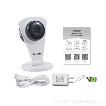 Sricam SP009C OEM/ODM Baby Monitor Two Way Audio IR-CUT Mini IP Camera with CE,FCC,RoHs Certification